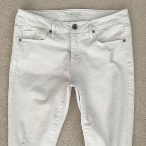 EMPYRE TESSA SKINNY WHITE DISTRESSED JEANS SIZE 7